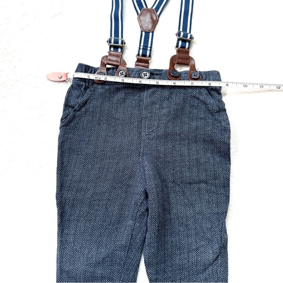 ⭐️ 5 for $25 Stylish Kids Blue Suspender Pants Next Baby UK Size 9-12 Months - Picture 4 of 6